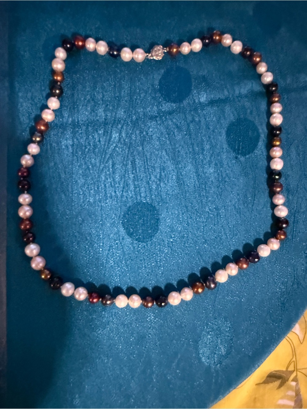 Freshwater Pearl and Multicolor Gemstone Necklace - Elegant Women’s Jewelry